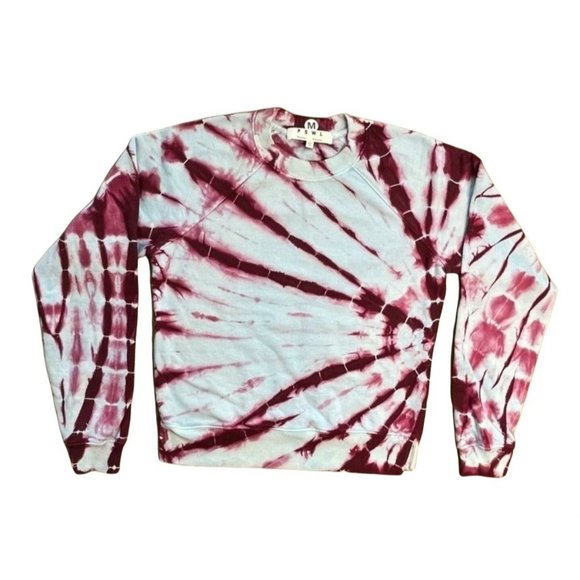 WOMENS PROENZA SCHOULER WHITE LABEL CREWNECK SWEATSHIRT BLUE & BURGUNDY … - Picture 2 of 12